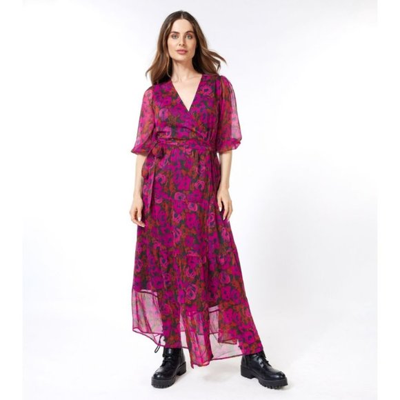 ESQUALO Floral Wilding Maxi Wrap Dress - Picture 1 of 7